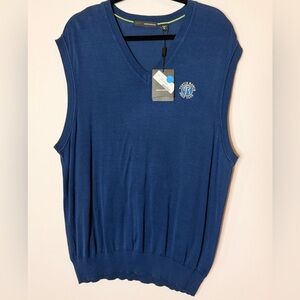 Greg Norman Collection V-Neck Blue Tank Top
